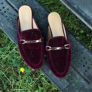 Red Velvet Loafers